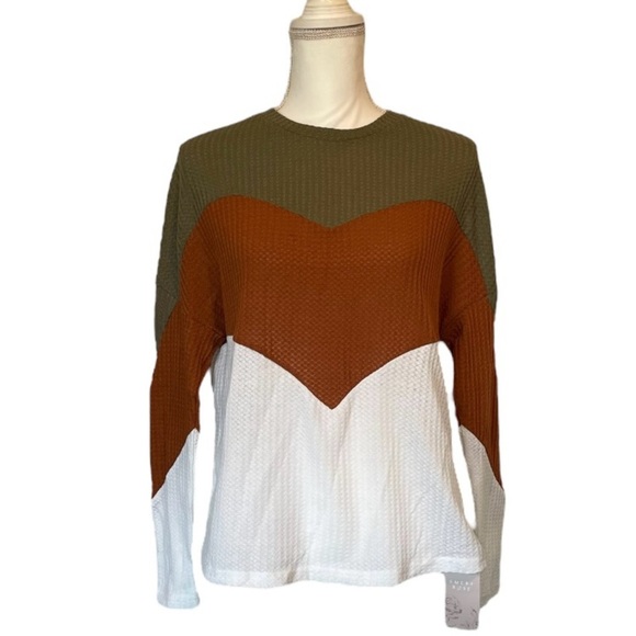 Emery Rose by SHEIN Colorblock Long Sleeve Women’s Small Casual Top - Picture 12 of 12